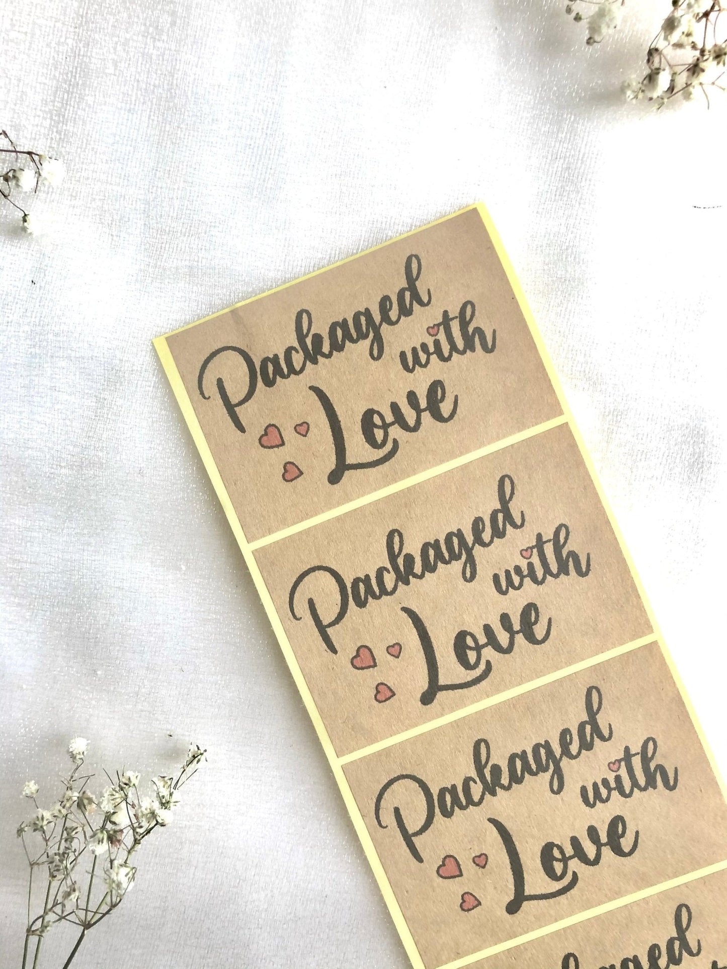 Packaging Sticker, Craft Paper Sticker, Packaged with Love Label, Business Sticker, Packaging label - Creationz By Saba