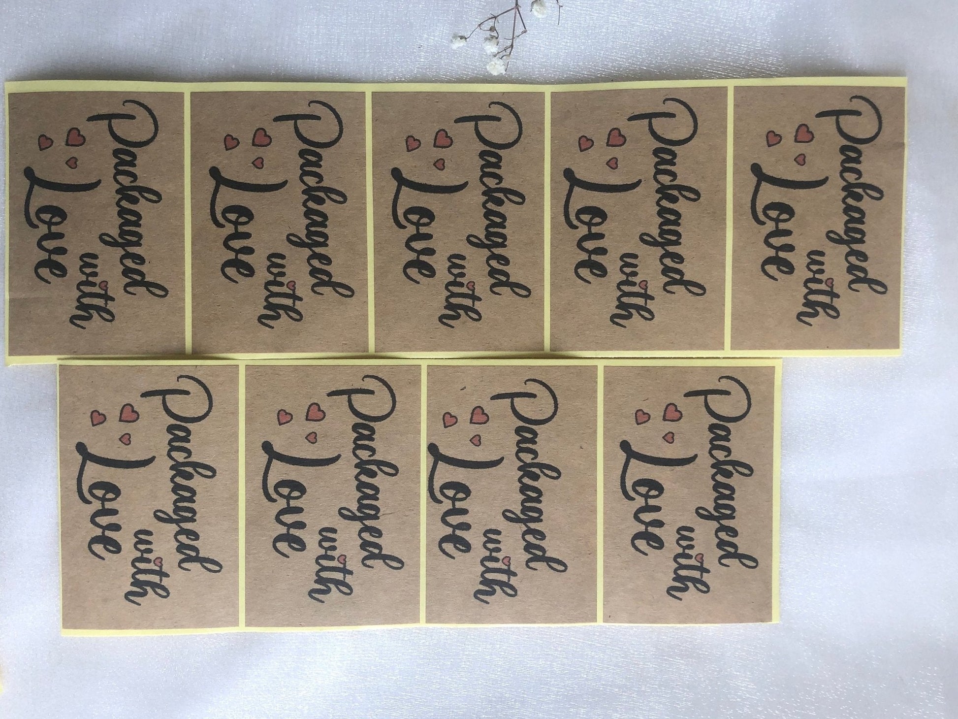 Packaging Sticker, Craft Paper Sticker, Packaged with Love Label, Business Sticker, Packaging label - Creationz By Saba