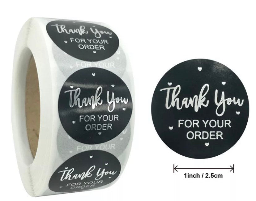 Thank you for your order stickers | sticker roll | small business stickers | 500 stickers | packaging order stickers | packing stickers | thank you | ship