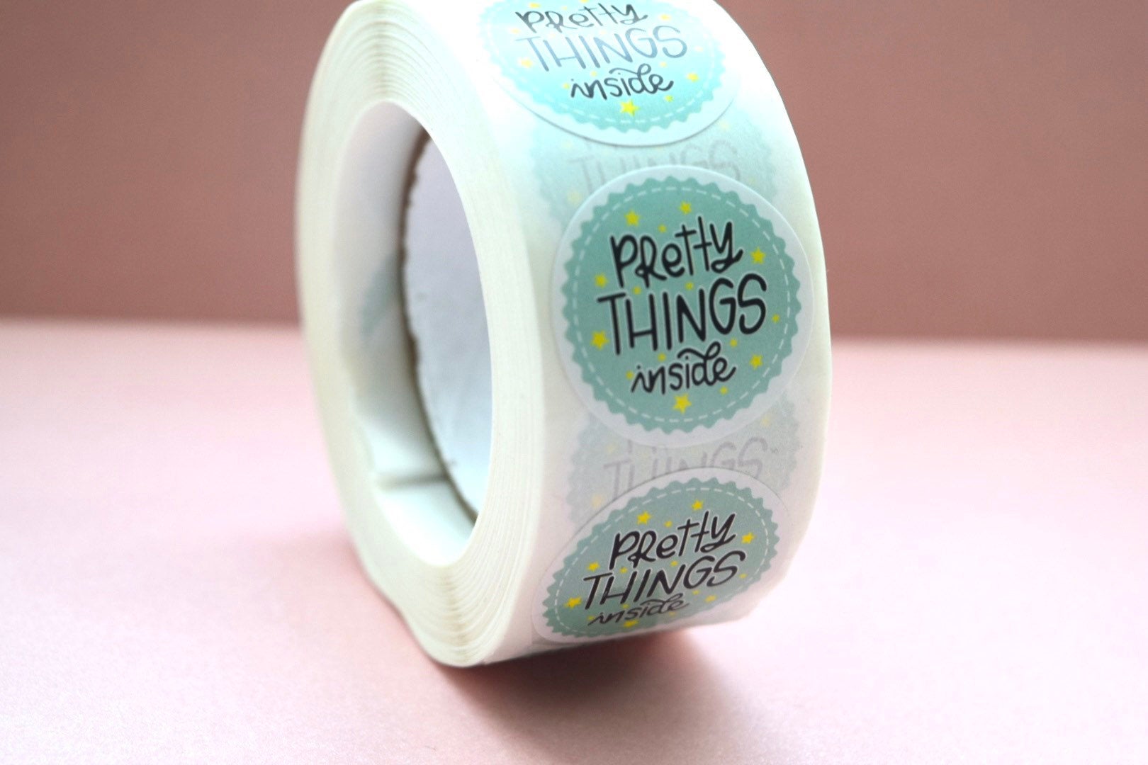 Pretty things inside stickers | small business stickers | 500 stickers | packaging order stickers | packing stickers | thank you | shipping - Creationz By Saba