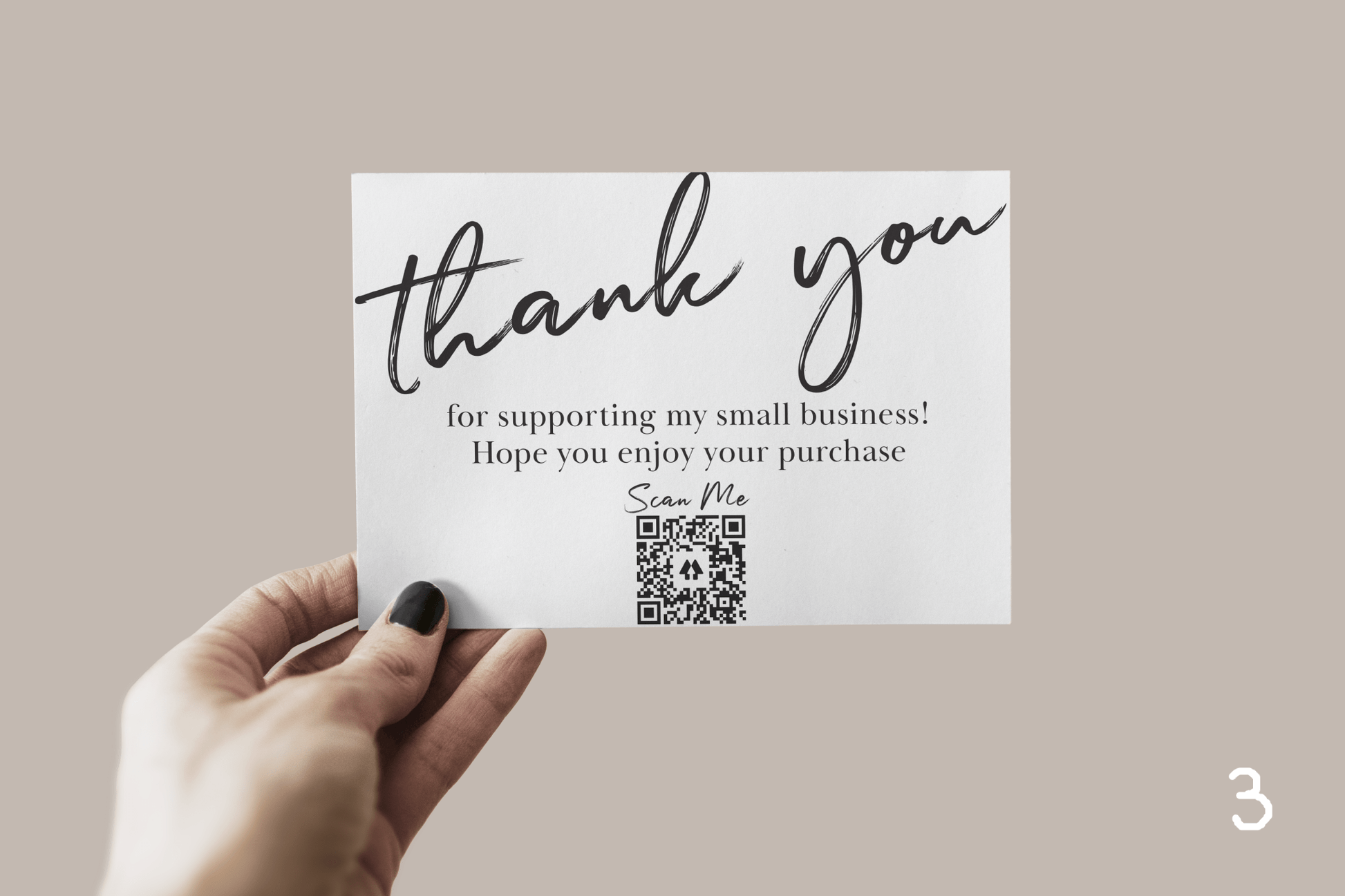 Thank You Cards Business 4x6 | 50 or 100 quantity packs - Creationz By Saba