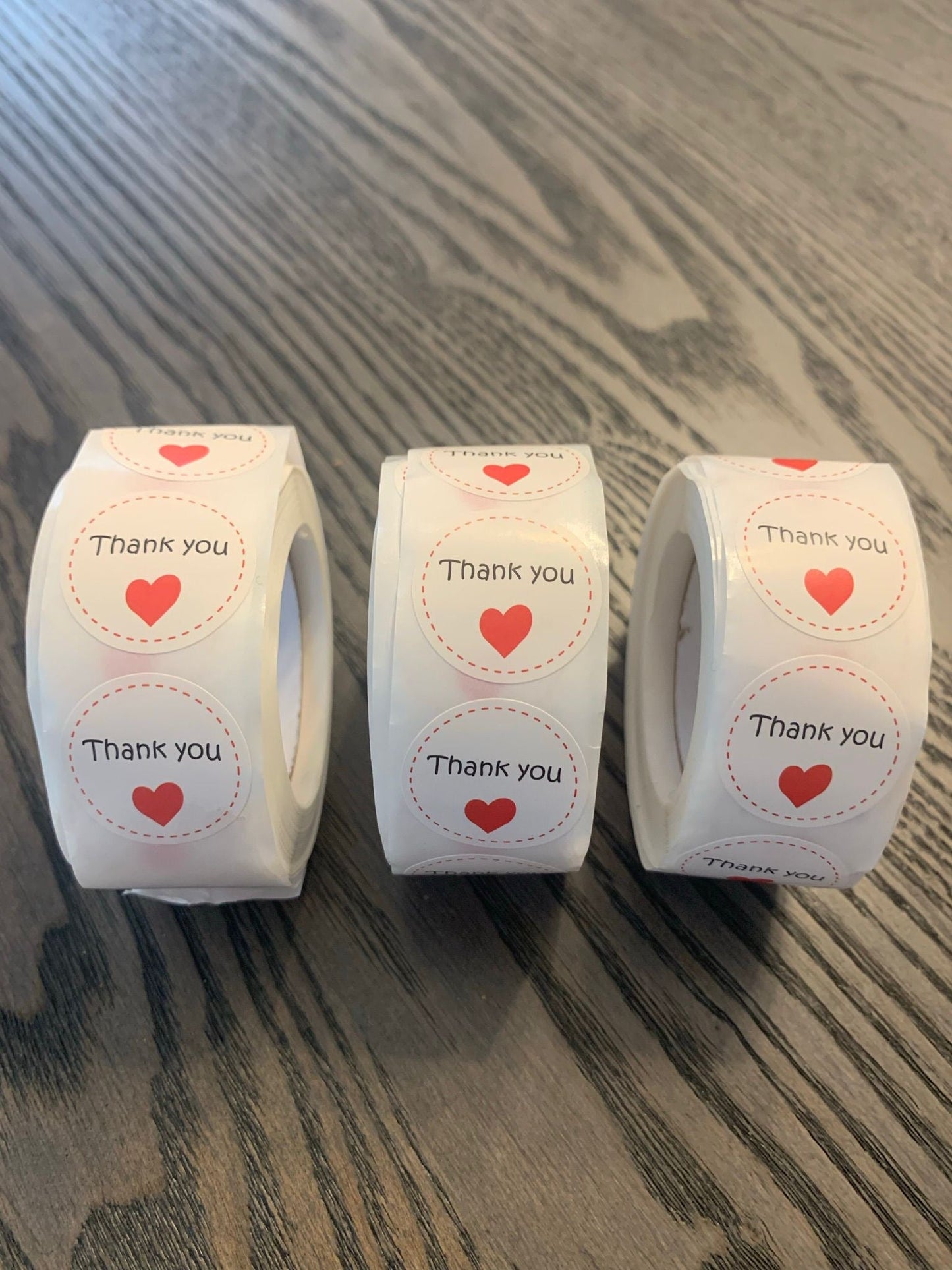 Thank You Sticker 500 Stickers Roll | Black and Red Thank You Stickers - Creationz By Saba