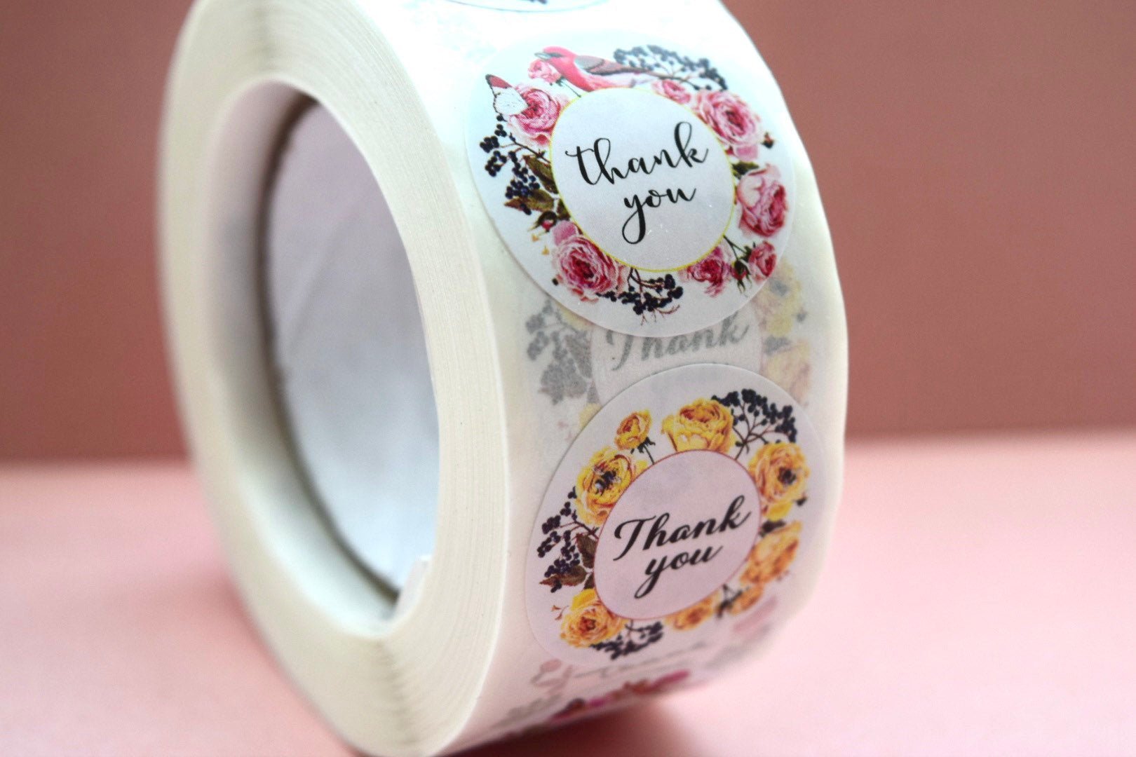 Thank you stickers | sticker roll | small business stickers | 500 stickers | packaging order stickers | packing stickers | thank you | ship - Creationz By Saba