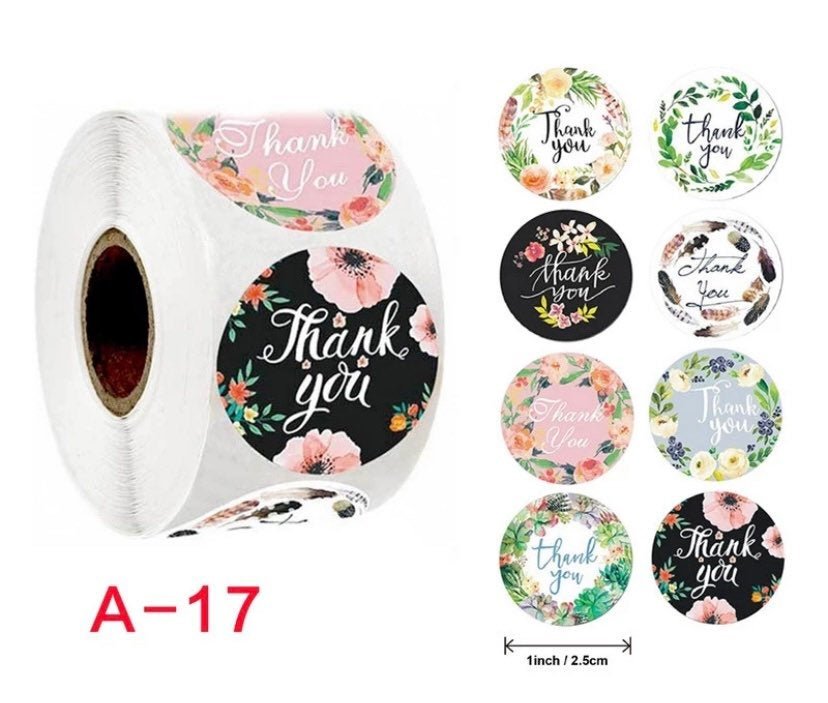 Thank you stickers | sticker roll | small business stickers | 500 stickers | packaging order stickers | packing stickers | thank you | ship - Creationz By Saba