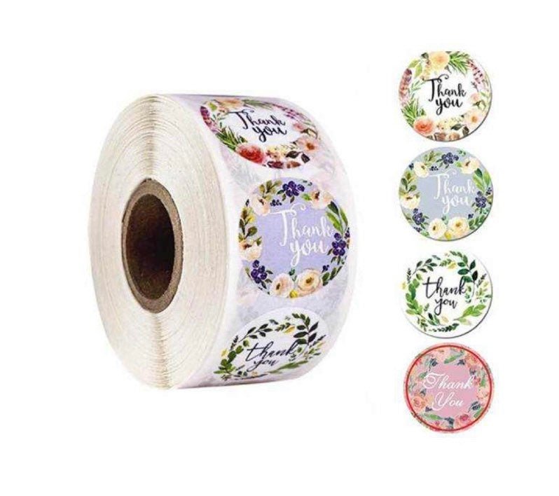 Thank you stickers | sticker roll | small business stickers | 500 stickers | packaging order stickers | packing stickers | thank you | ship - Creationz By Saba