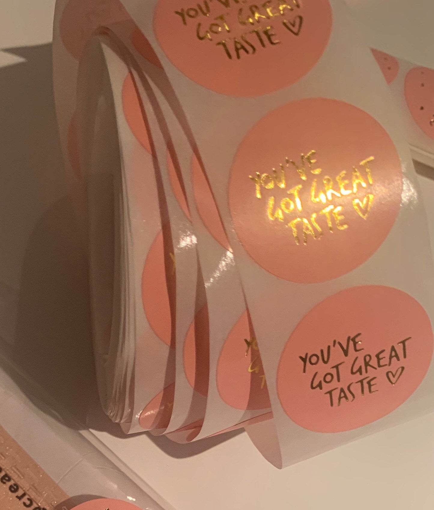 You’ve got great taste stickers | sticker roll | small business stickers | 500 stickers | packaging order stickers | packing stickers | - Creationz By Saba